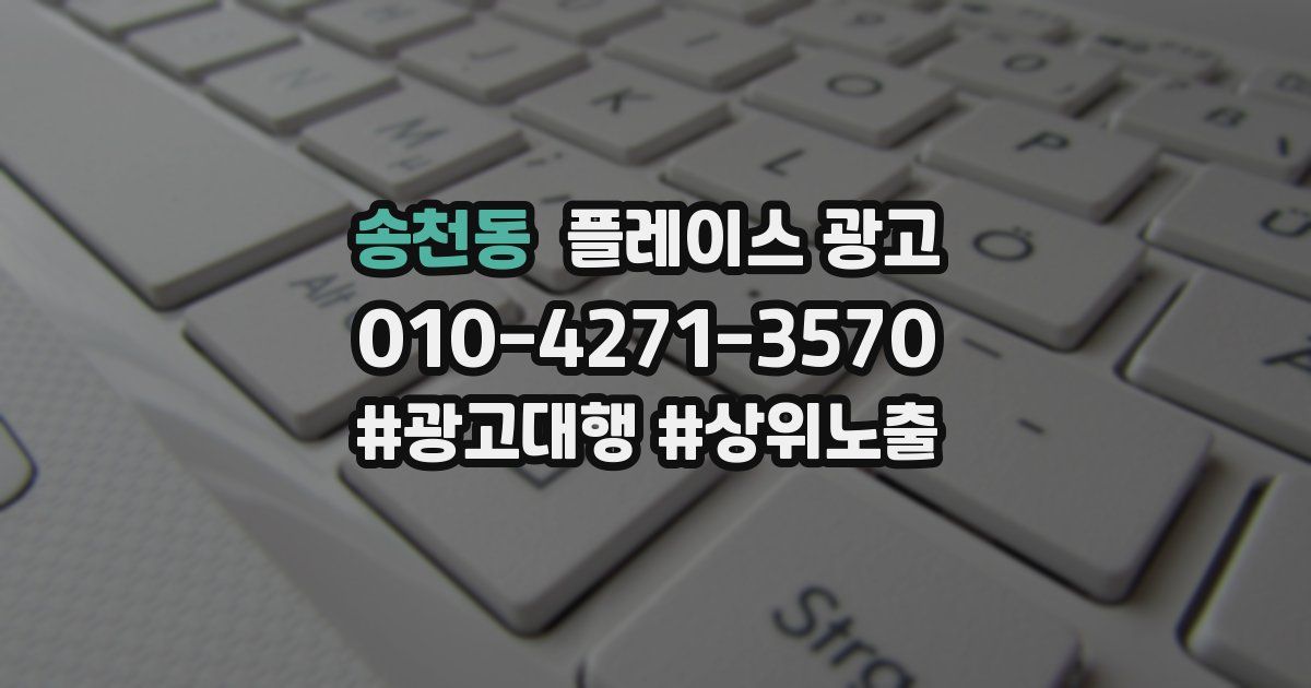 송천동 플레이스 광고