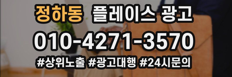 정하동 플레이스 광고