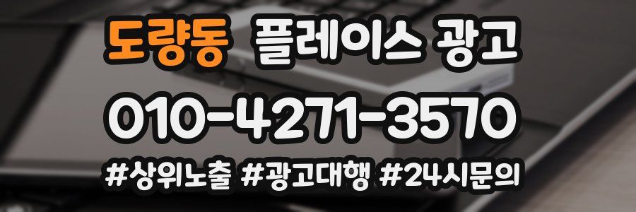 도량동 플레이스 광고