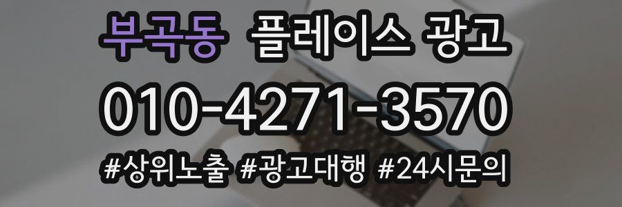 부곡동 플레이스 광고