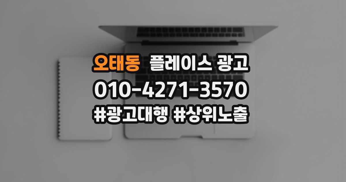 오태동 플레이스 광고