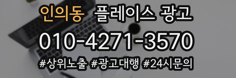 인의동 플레이스 광고