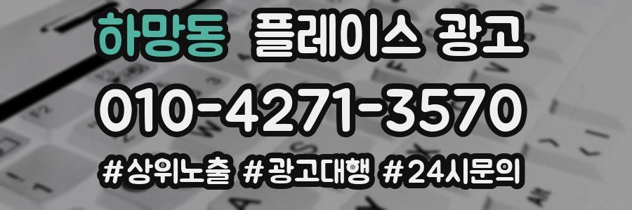 하망동 플레이스 광고