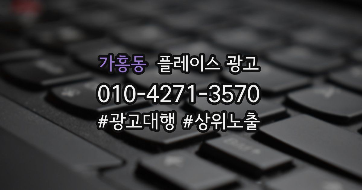 가흥동 플레이스 광고