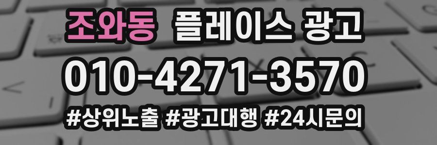 조와동 플레이스 광고