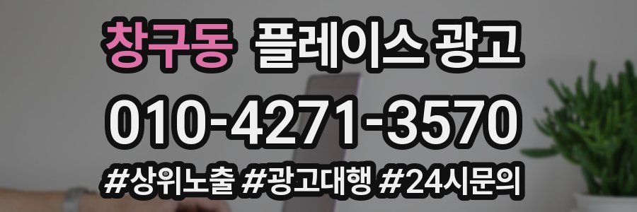 창구동 플레이스 광고