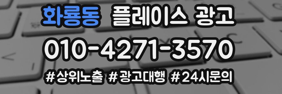 화룡동 플레이스 광고