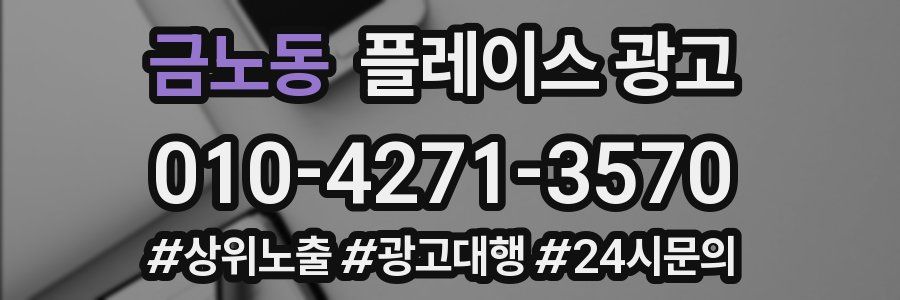 금노동 플레이스 광고
