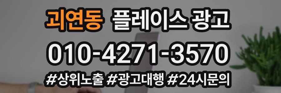 괴연동 플레이스 광고