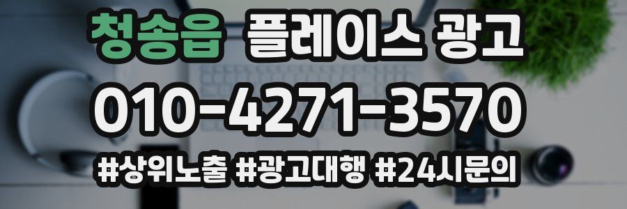 청송읍 플레이스 광고