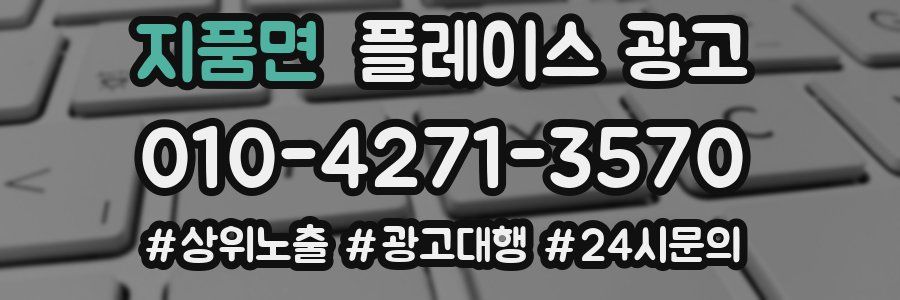 지품면 플레이스 광고