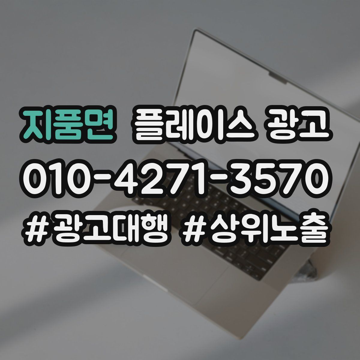 지품면 플레이스 광고