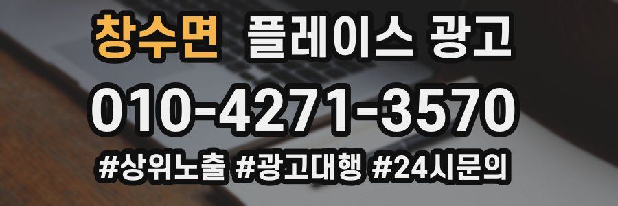 창수면 플레이스 광고