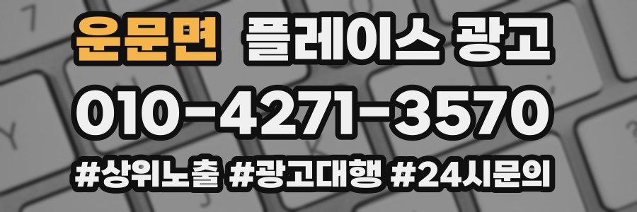 운문면 플레이스 광고