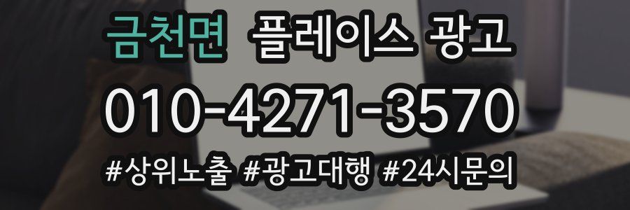 금천면 플레이스 광고