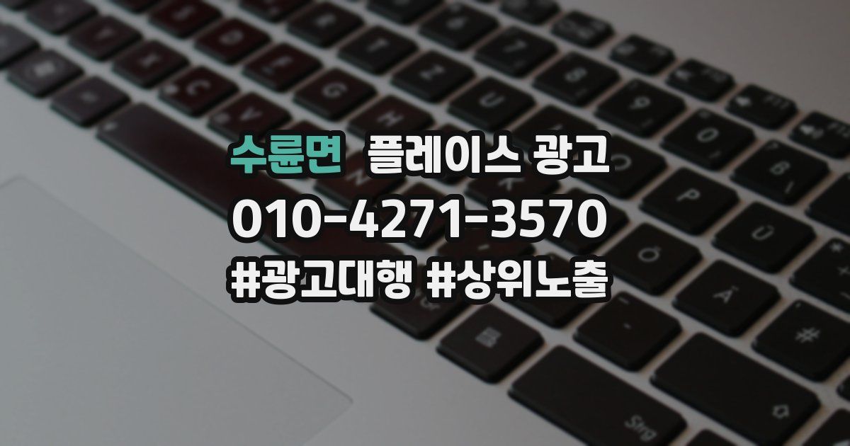 수륜면 플레이스 광고