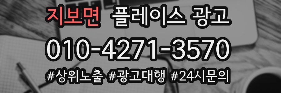 지보면 플레이스 광고