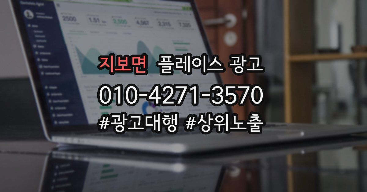 지보면 플레이스 광고
