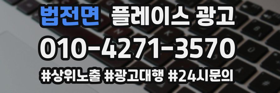 법전면 플레이스 광고