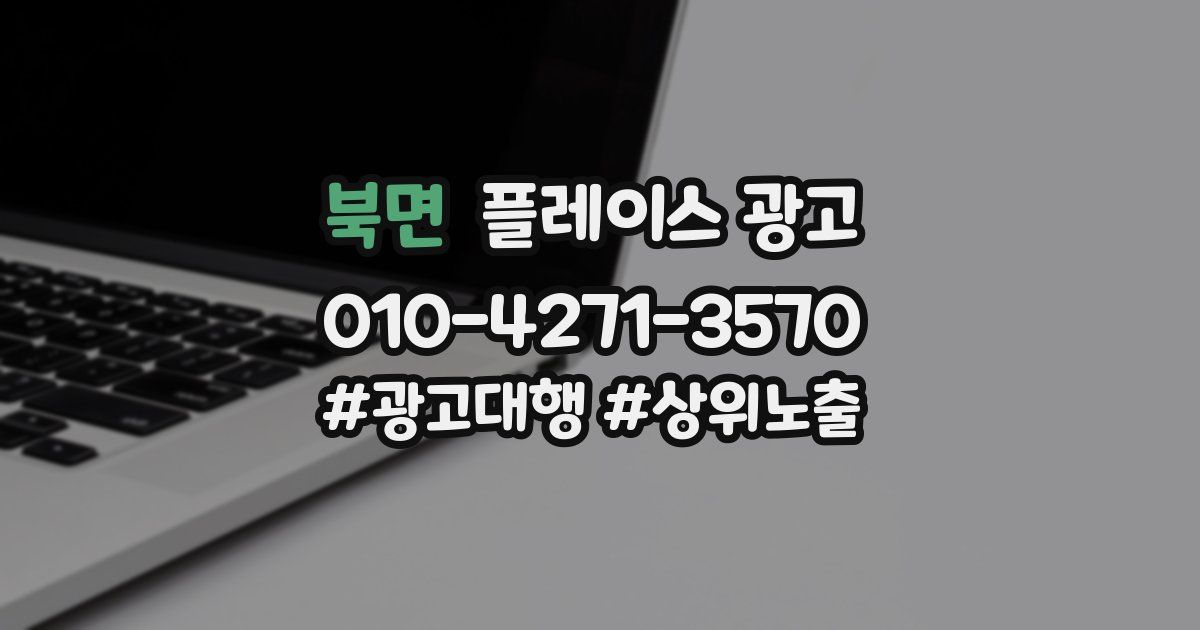 북면 플레이스 광고