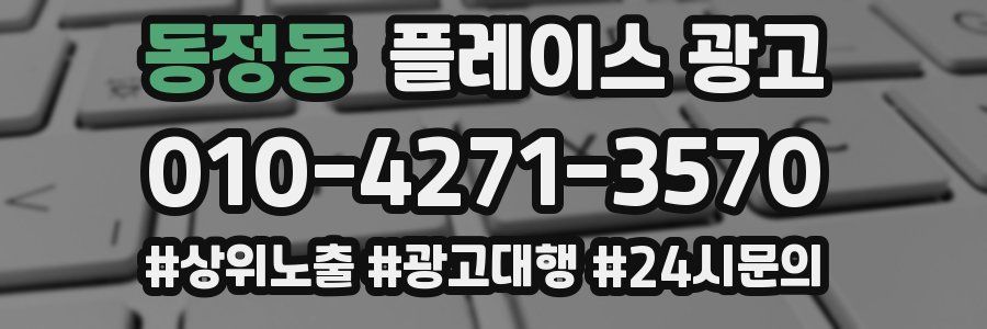동정동 플레이스 광고