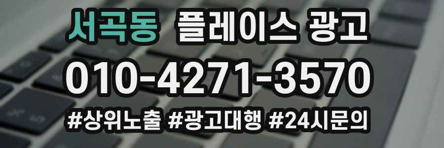 서곡동 플레이스 광고