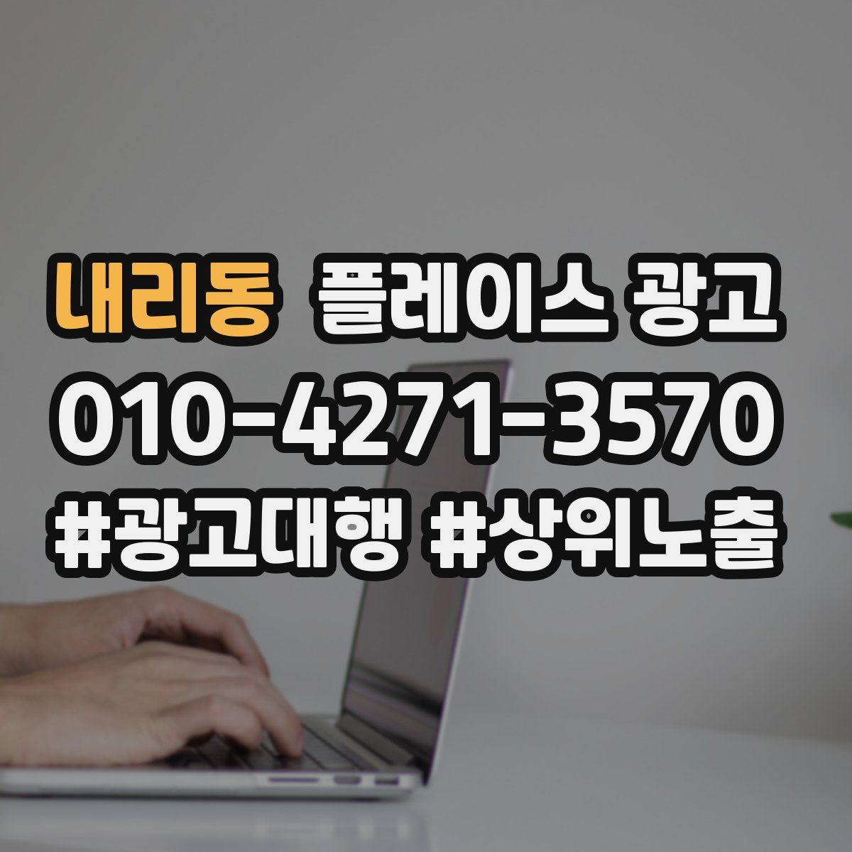 내리동 플레이스 광고