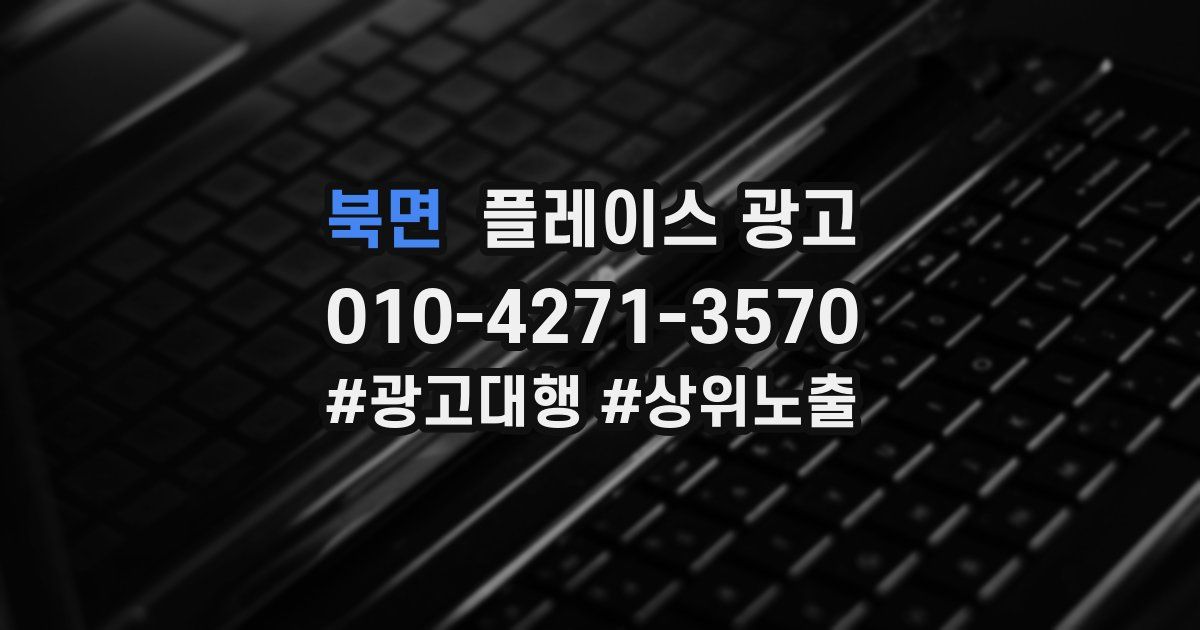 북면 플레이스 광고