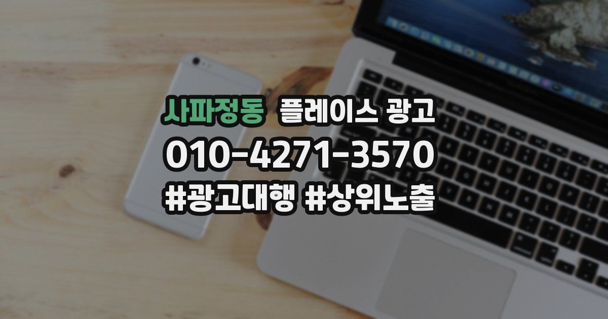 사파정동 플레이스 광고