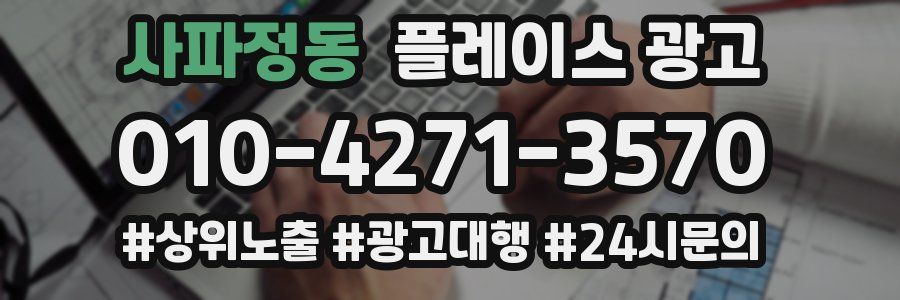 사파정동 플레이스 광고