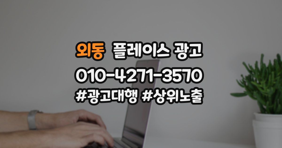외동 플레이스 광고