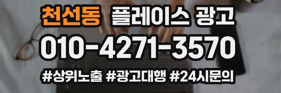 천선동 플레이스 광고