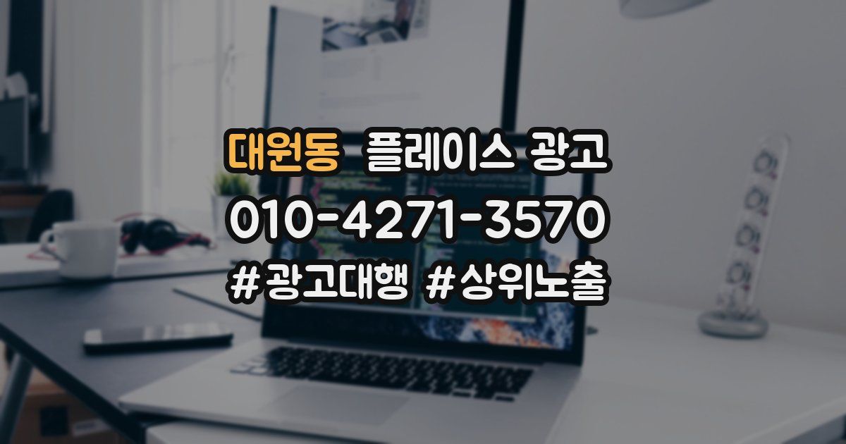 대원동 플레이스 광고