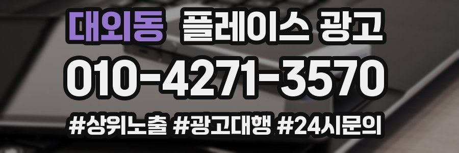 대외동 플레이스 광고