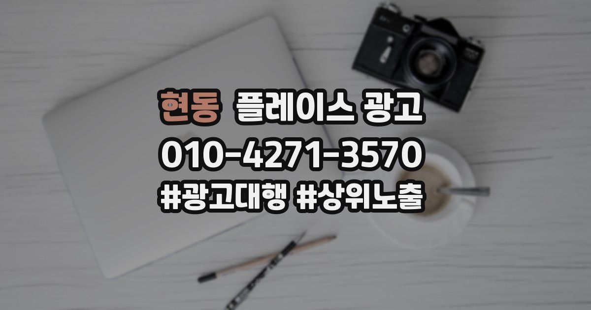 현동 플레이스 광고