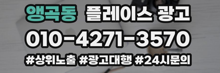 앵곡동 플레이스 광고