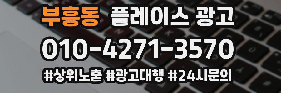 부흥동 플레이스 광고