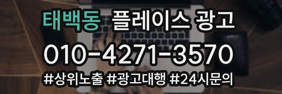태백동 플레이스 광고