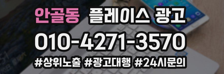 안골동 플레이스 광고