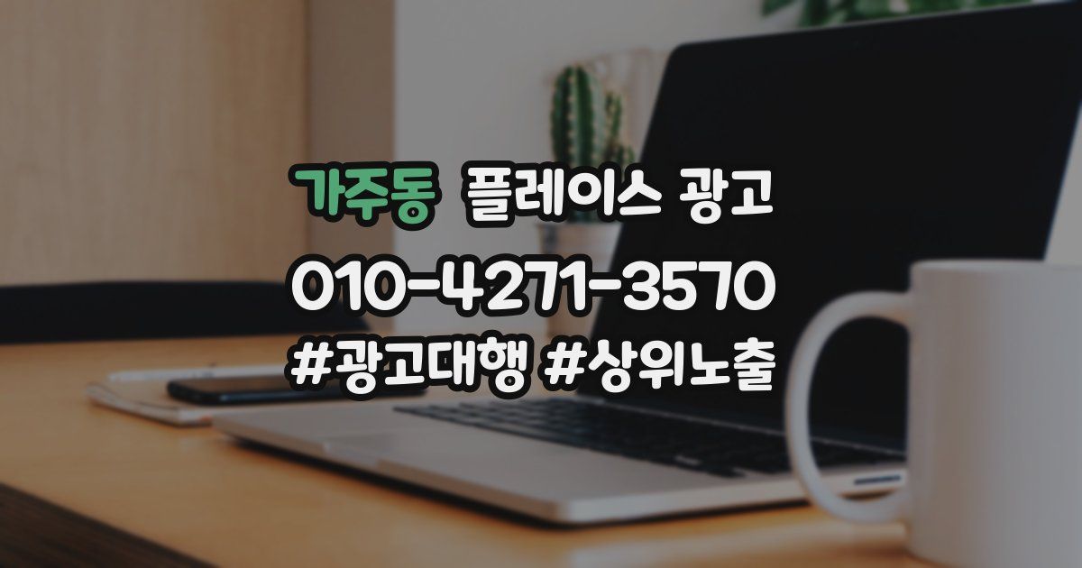 가주동 플레이스 광고