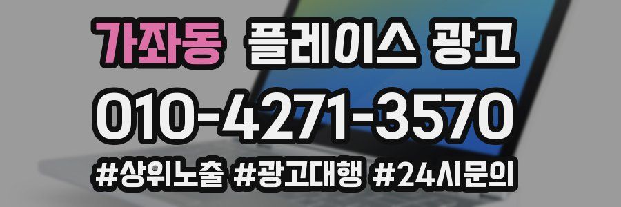 가좌동 플레이스 광고