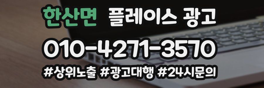 한산면 플레이스 광고