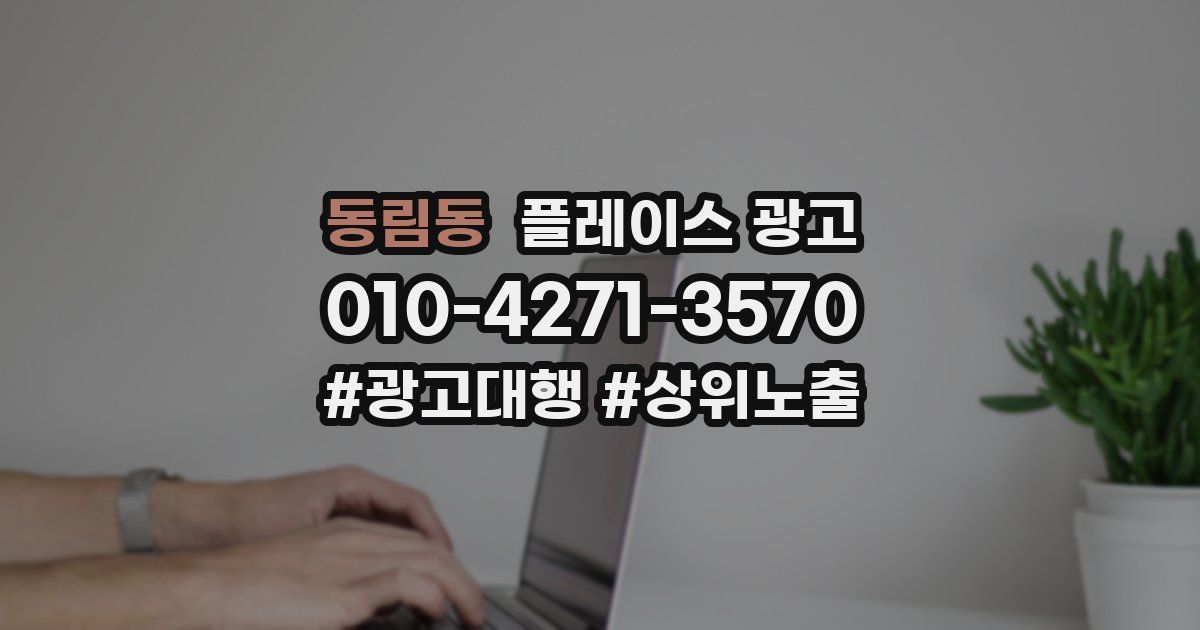 동림동 플레이스 광고