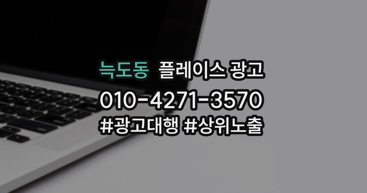 늑도동 플레이스 광고