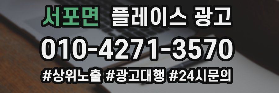 서포면 플레이스 광고