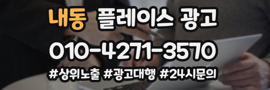 내동 플레이스 광고