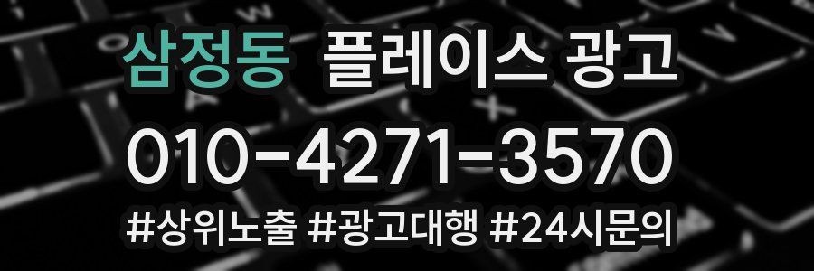 삼정동 플레이스 광고