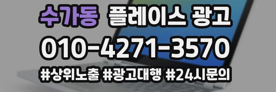 수가동 플레이스 광고