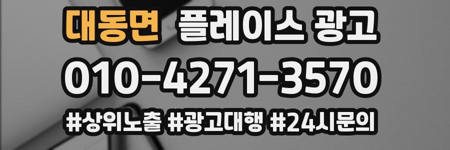 대동면 플레이스 광고