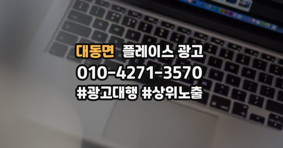 대동면 플레이스 광고